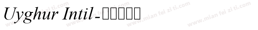 Uyghur Intil字体转换